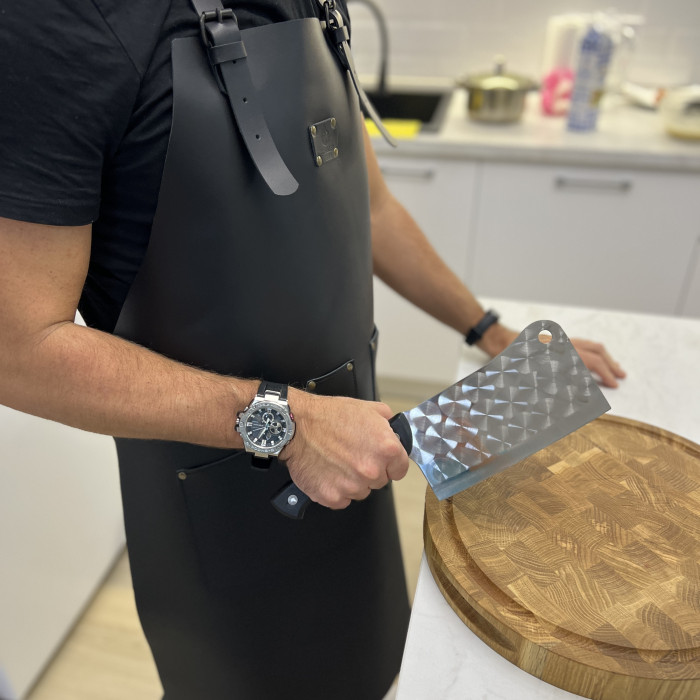 Кожаный фартук Gorillas BBQ (спилок) 2 кармана FR20