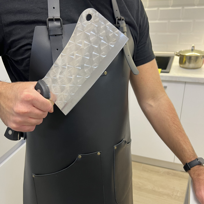 Кожаный фартук Gorillas BBQ (спилок) 2 кармана FR20