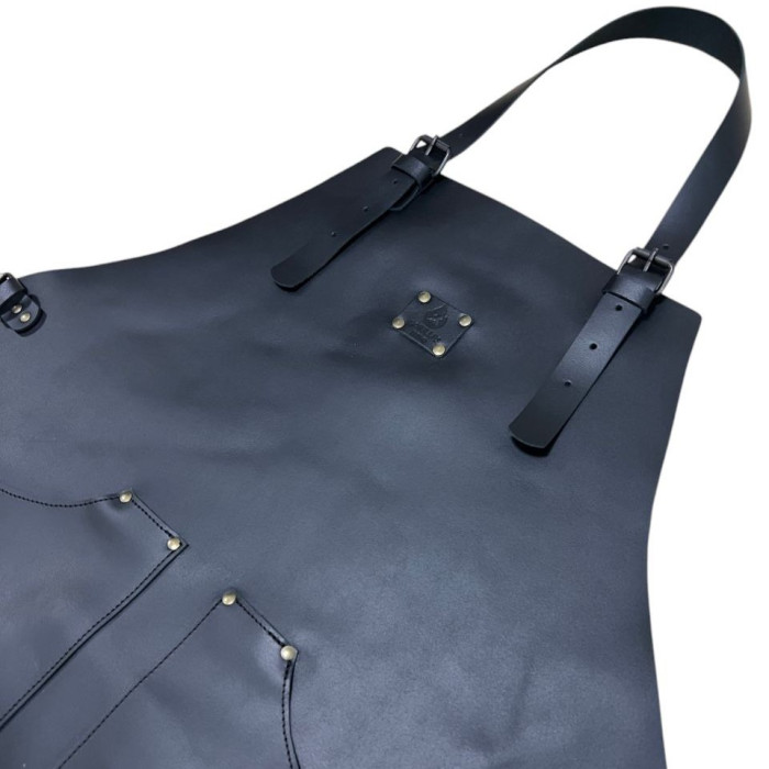 Кожаный фартук Gorillas BBQ (спилок) 2 кармана FR20