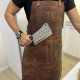 Кожаный фартук Gorillas BBQ (кожа Crazy Horse) 2 кармана FR22