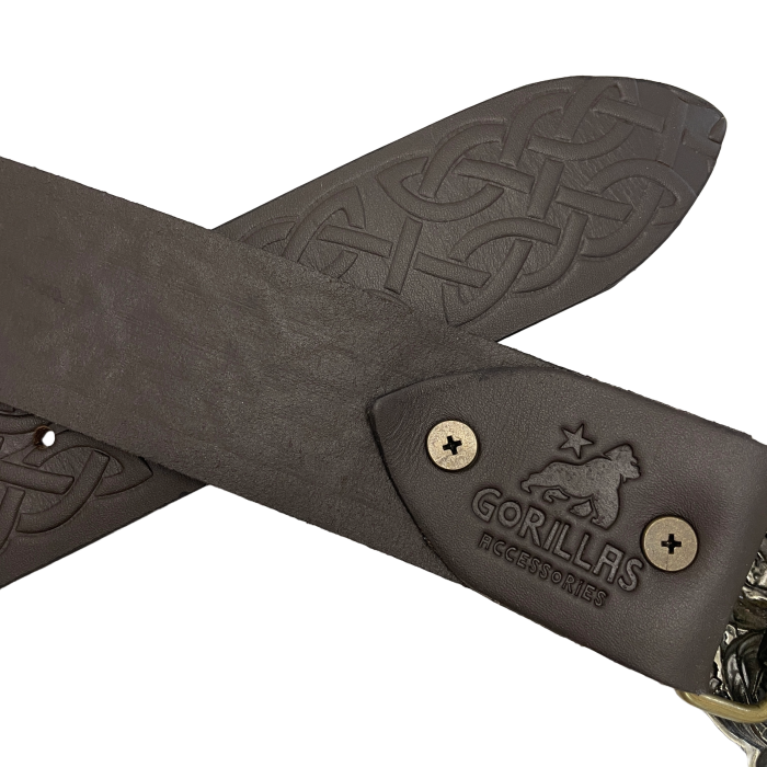 Ремень (тиснение) с пряжкой Хищник латунь bb61