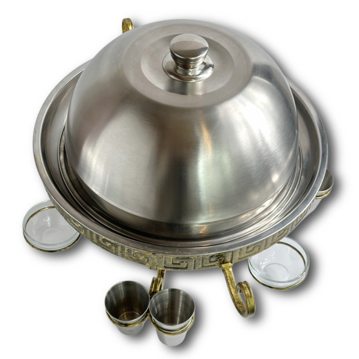 Садж для шашлыка с подогревом Фараон SD4 35 см