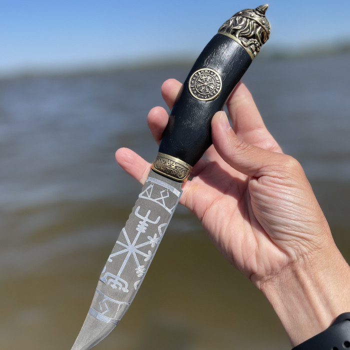 Нож ВИКИНГ 2.0 Gorillas BBQ с травлением KN65