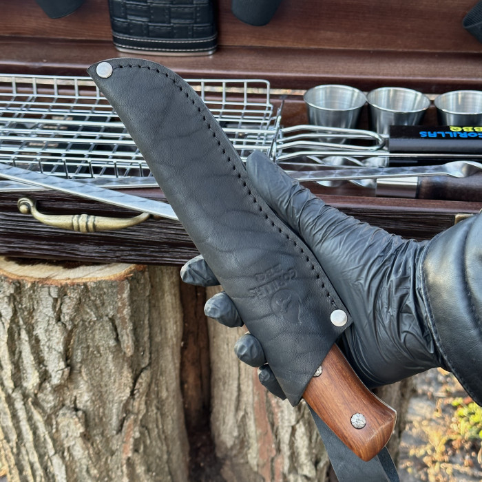 Набор для пикника с шампурами в деревянном кейсе Медведь BS9