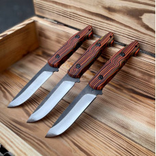 Нож БУШКРАФТ №1 Gorillas BBQ туристический (красный)