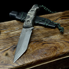 Нож БУШКРАФТ Танто Gorillas BBQ туристический (рептилия) KN60