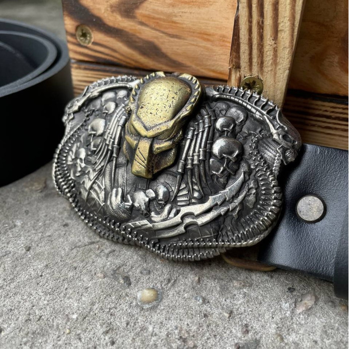 Пряжка Хищник LUX на мужской ремень Gorillas Accessories Нейзельбер