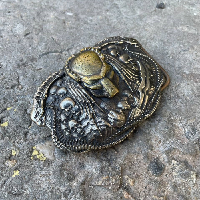 Пряжка Хищник LUX на мужской ремень Gorillas Accessories Нейзельбер