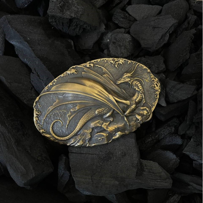 Пряжка ДРОГОН на мужской ремень Gorillas Accessories bb14