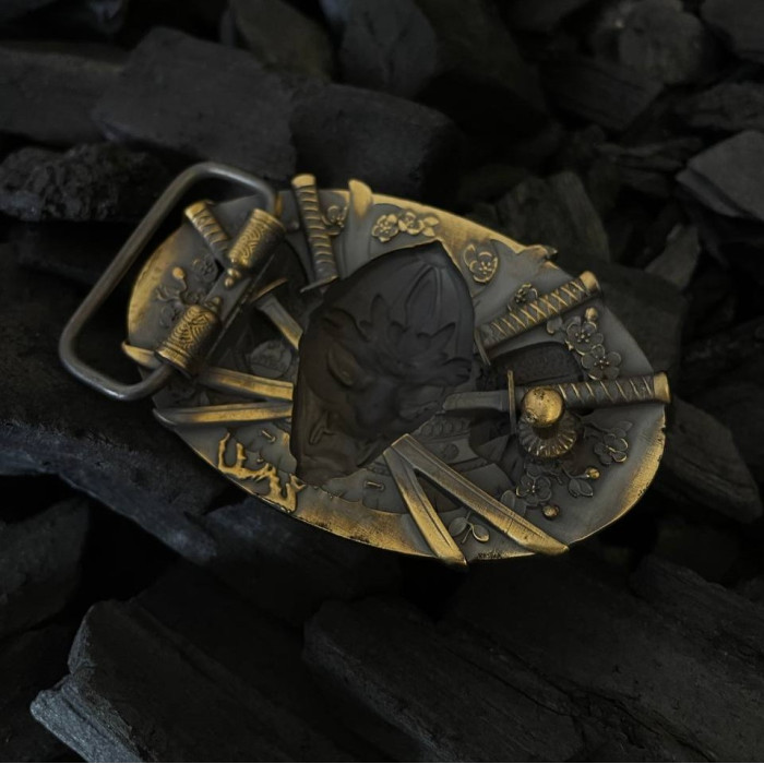 Пряжка САМУРАЙ на мужской ремень Gorillas Accessories bb3