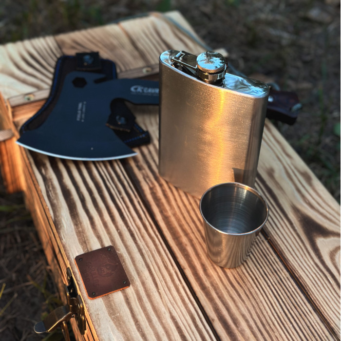 Набор для пикника с шампурами в деревянной коробке Витязь BS79 Gorillas BBQ