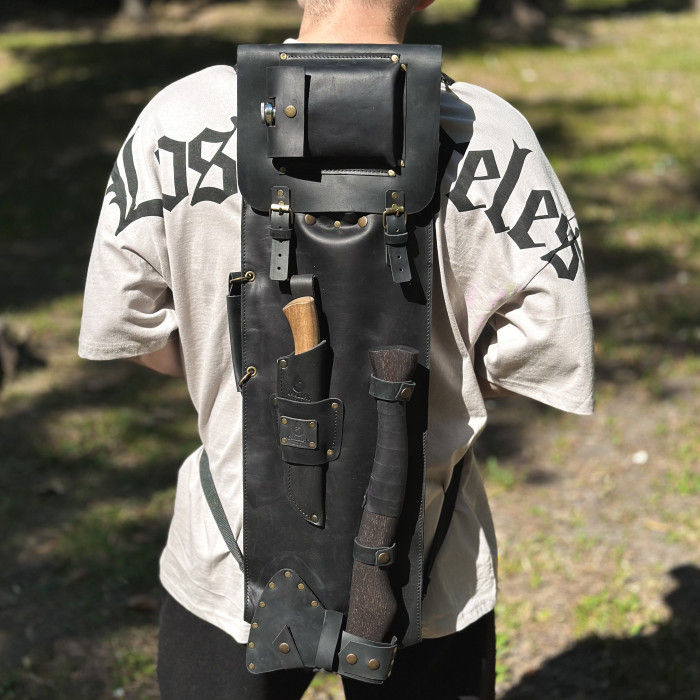 Набор шампуров ВОЖДЬ в кожаном чехле BS22