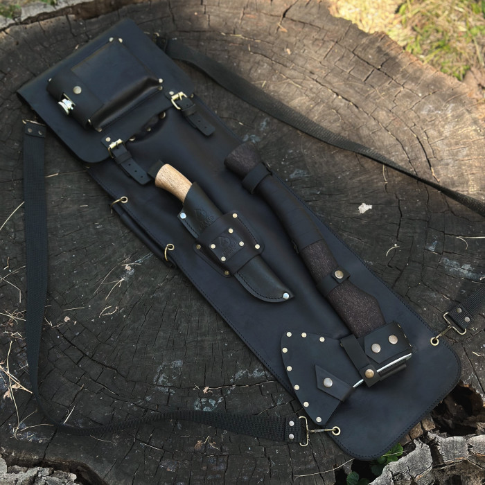 Набор шампуров ВОЖДЬ в кожаном чехле BS22