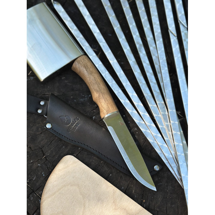 Набор шампуров ВОЖДЬ в кожаном чехле BS22