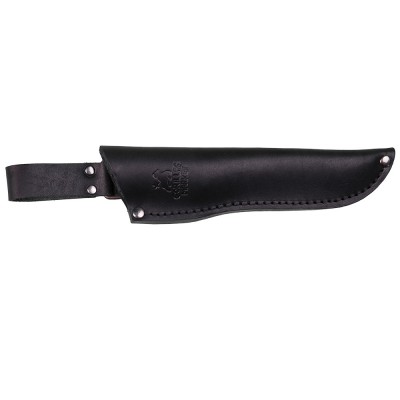 Leather scabbard for a knife