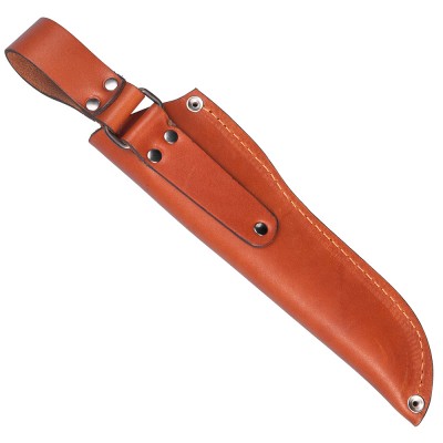 Leather scabbard for a knife