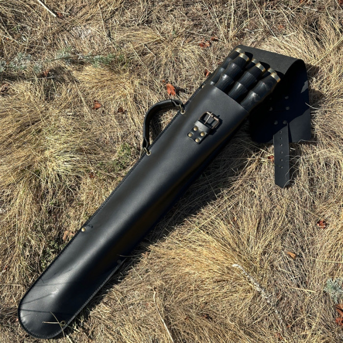 Набор шампуров в чехле из кожи Польский герб BS59