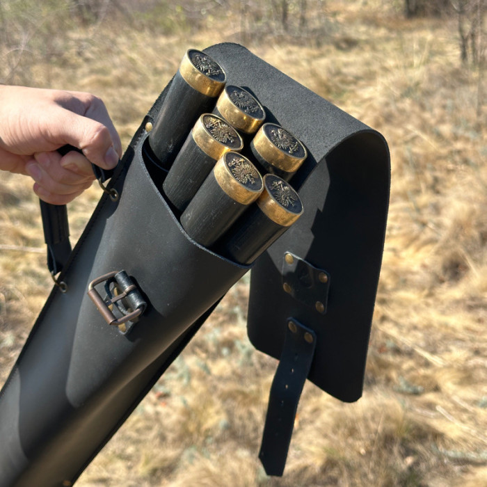 Набор шампуров в чехле из кожи Польский герб BS60