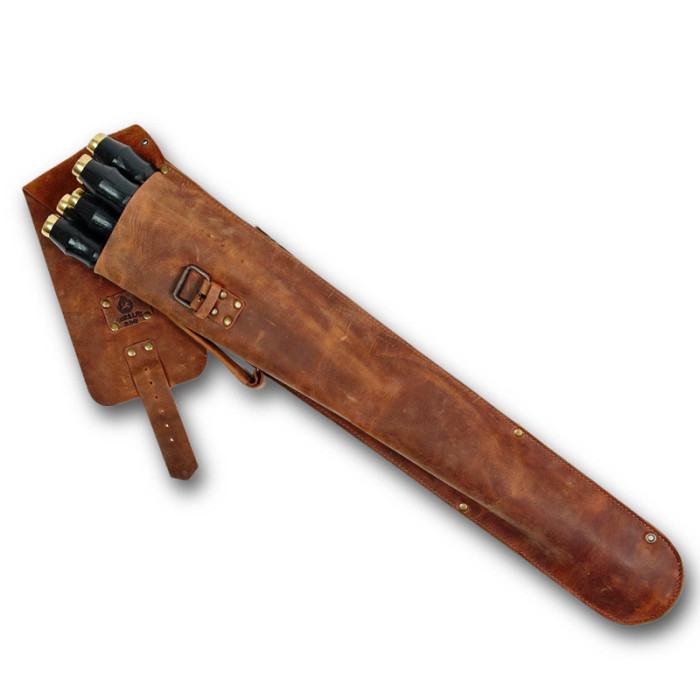 Набор шампуров в чехле из кожи Украинский герб BS61