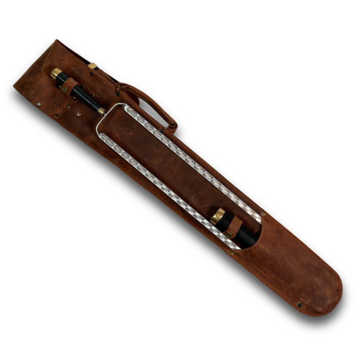 Набор шампуров в чехле из кожи Украинский герб BS62