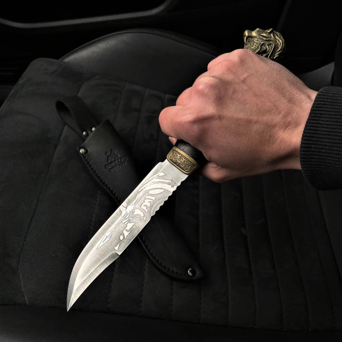 Нож туристический "Спартак" Gorillas BBQ с травлением KN5