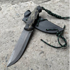 Нож туристический Странник Милитари Gorillas BBQ ручная работа (рептилия) сталь 65г KN49