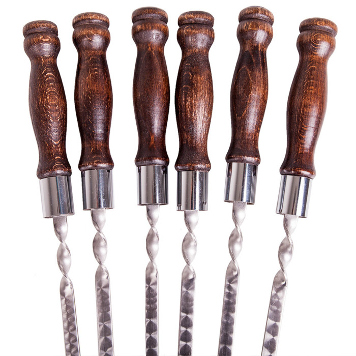 Шампур с деревянной ручкой 1 шт. КОЛЬЦО 40 см Gorillas BBQ SKK1