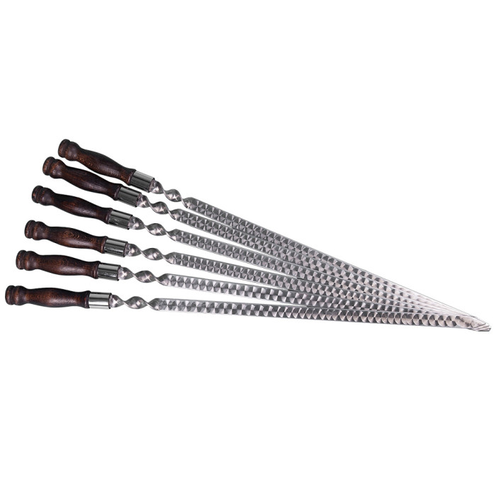 Шампур с деревянной ручкой 45 см 1 шт. КОЛЬЦО Gorillas BBQ SKK5