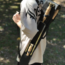 Набор шампуров КОЛЧАН БАРАНИЙ РОГ в кожаном чехле BS36