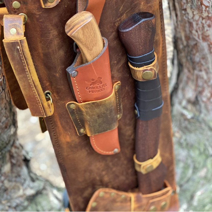 Набор шампуров ИНДЕЕЦ МАЙЯ в кожаном чехле BS21