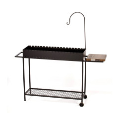 Стационарный мангал для шашлыка ЛАЙТ на колесах на 15 шампуров 800мм.