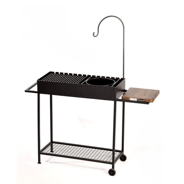 Стационарный мангал для шашлыка ЛАЙТ на колесах на 11 шампуров 600мм.