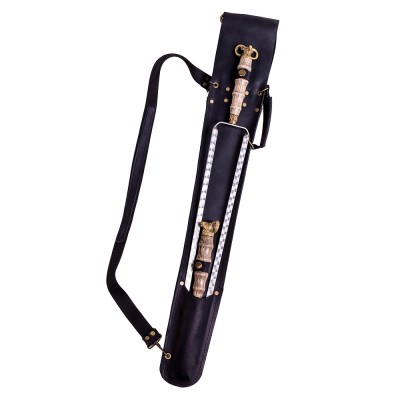 Skewers set Quiver LAMB'S HORN in a leather case
