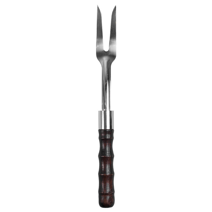 Вилка БАМБУК для барбекю (темная) Gorillas BBQ SKK49