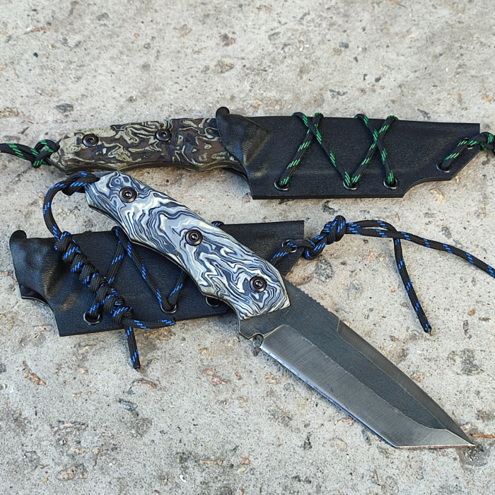 Нож тактический АКУЛА Gorillas BBQ ручная работа х12мф (мрамор)