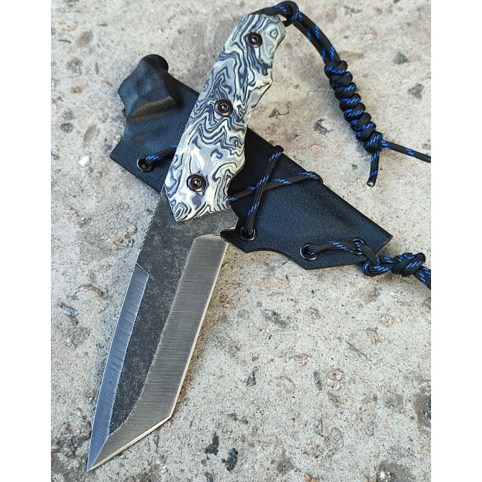 Нож тактический АКУЛА Gorillas BBQ ручная работа х12мф (мрамор)