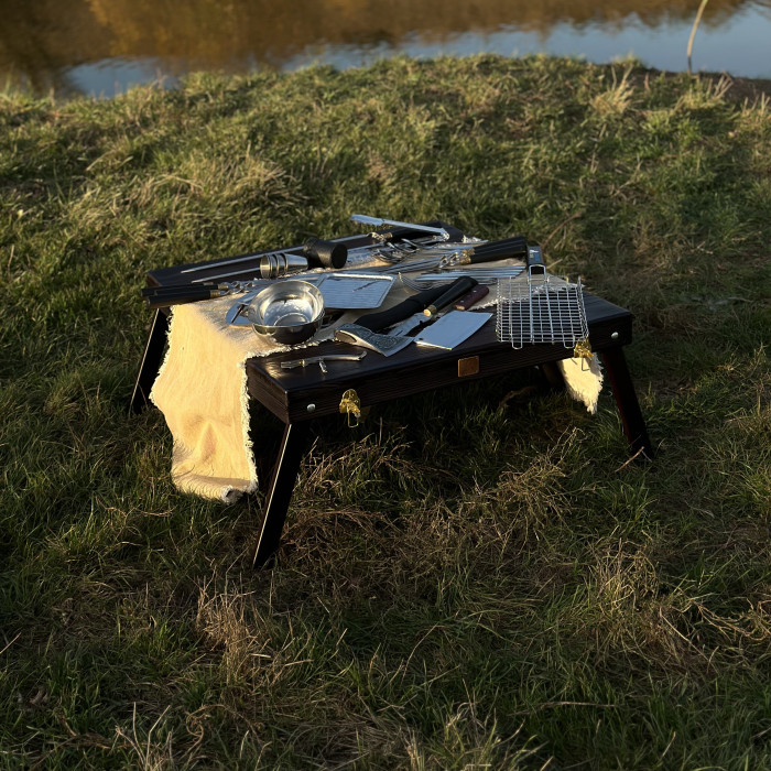 Набор для барбекю и шашлыка в деревянном кейсе Зебра BS5