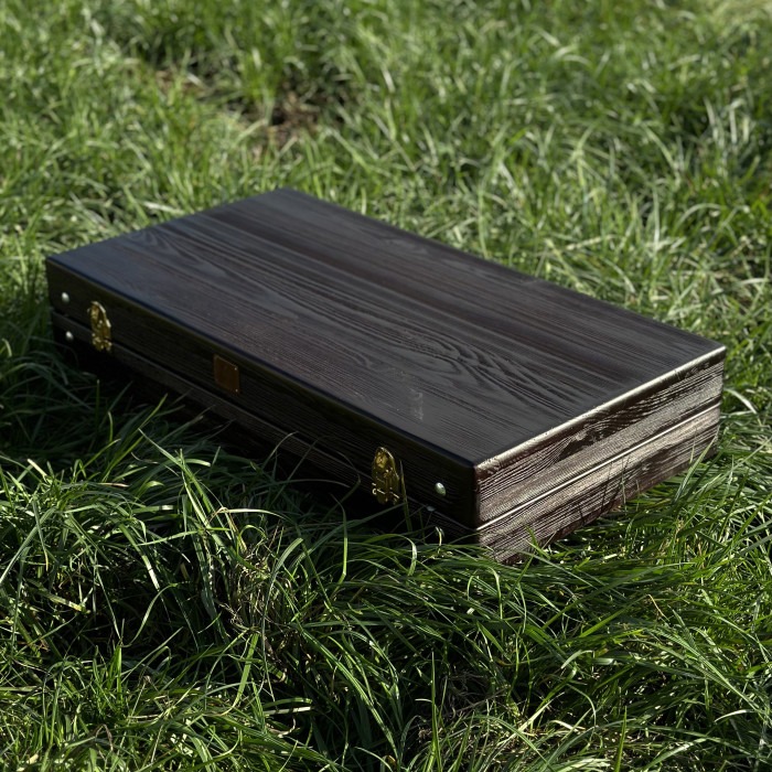 Набор для барбекю и шашлыка в деревянном кейсе Зебра BS5